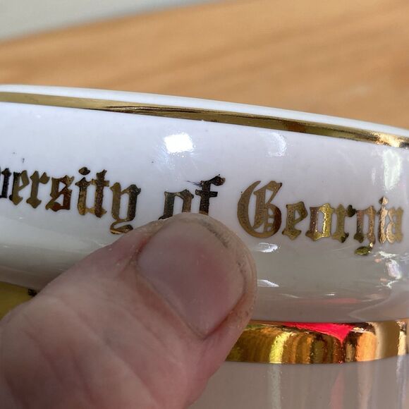 Vintage University of Georgia 1785 Gold Trim Mug Stein WC Bunting Ceramic - Picture 6 of 11